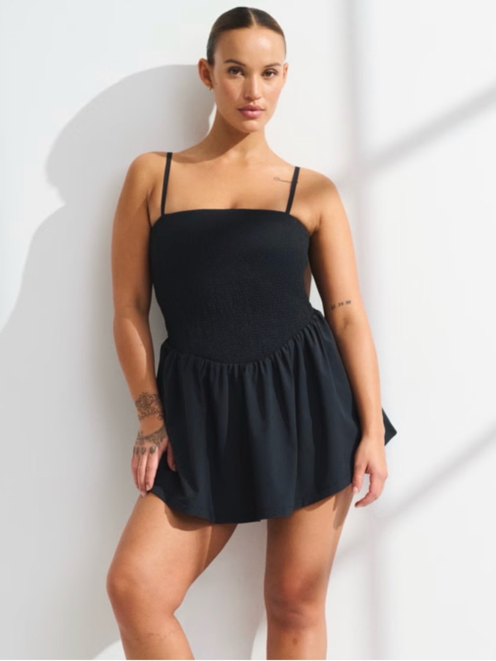 Abercrombie & Fitch Black Smocked Mini Dress